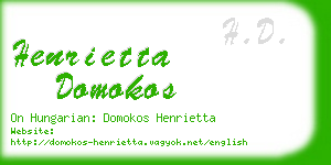 henrietta domokos business card